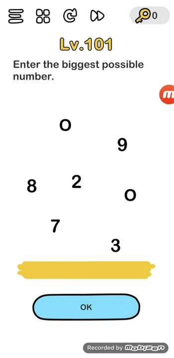 Brain Out Level 99 Solution Enter The Biggest Possible Number Puzzle Game Master