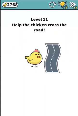 Brain Puzzle Iq Challenge Level 11 Help The Chicken Cross The Road Puzzle Game Master