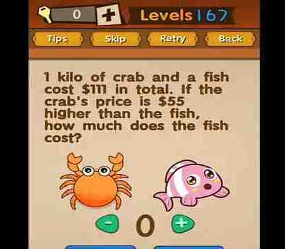 Super Brain Level 167 Solution How Much The Fish Cost Puzzle Game Master