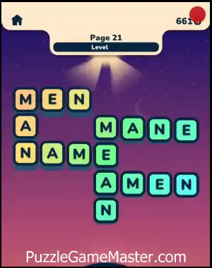 Word Horizons Level 21 Answer