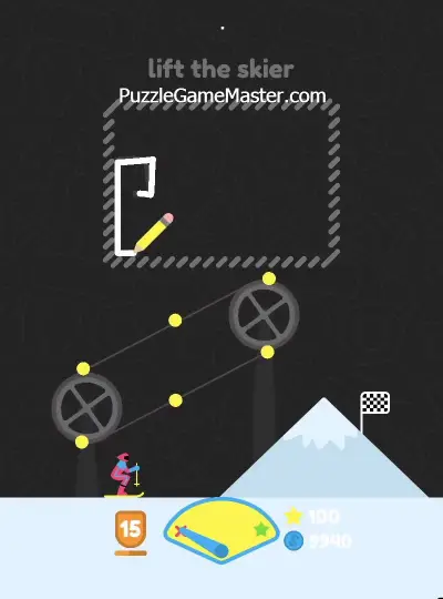 Squiggle Drop Level 47: Lift The Skier