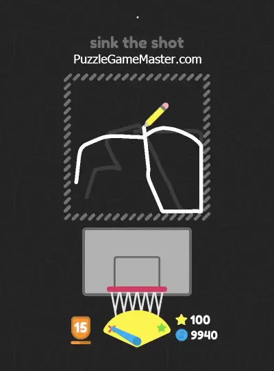 Squiggle Drop Level 54: Sink The Shot