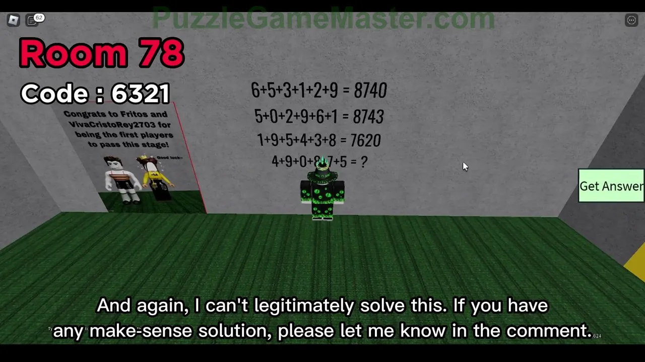 Puzzle Doors Level 78 Roblox