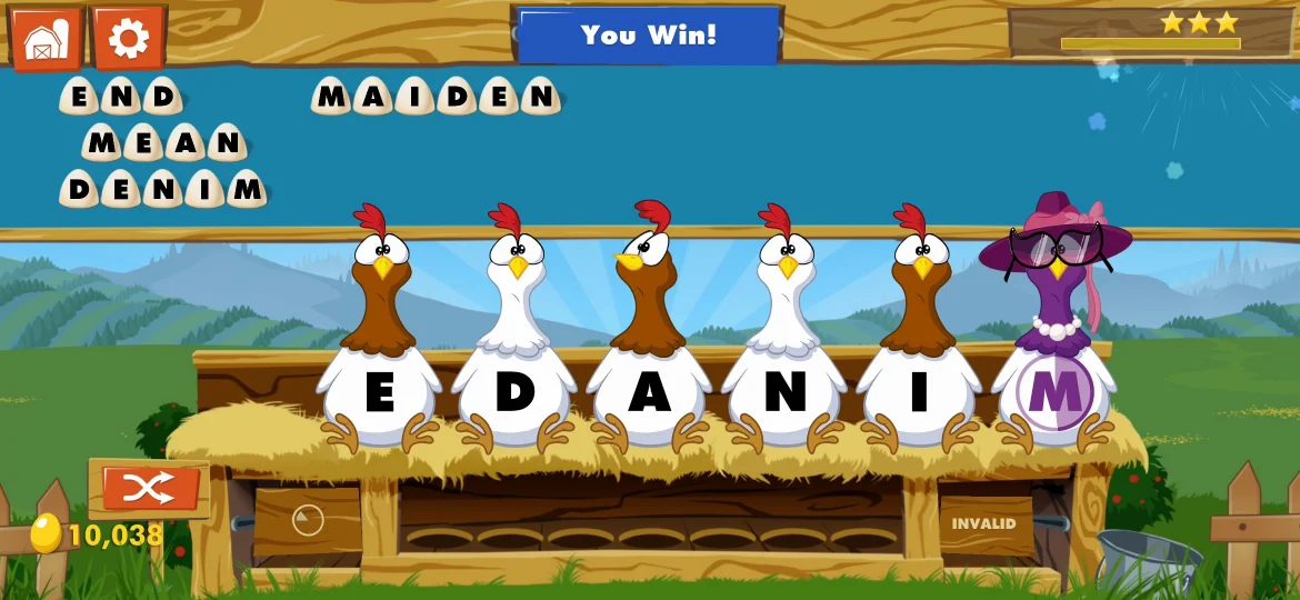 Chicktionary Level 11 answer