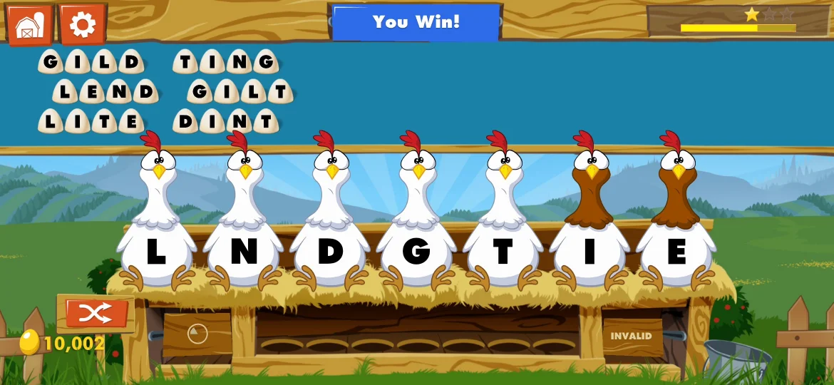 Chicktionary Level 12 answer