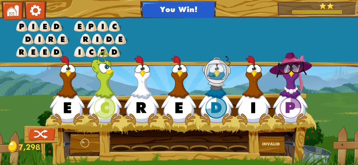 Chicktionary Level 14 answer