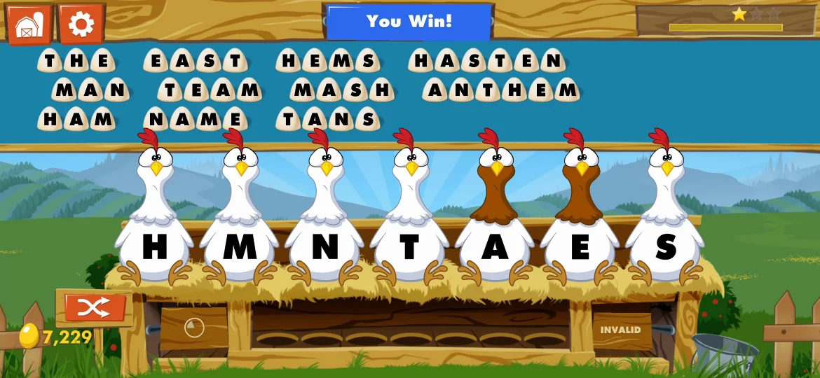Chicktionary Level 18 answer