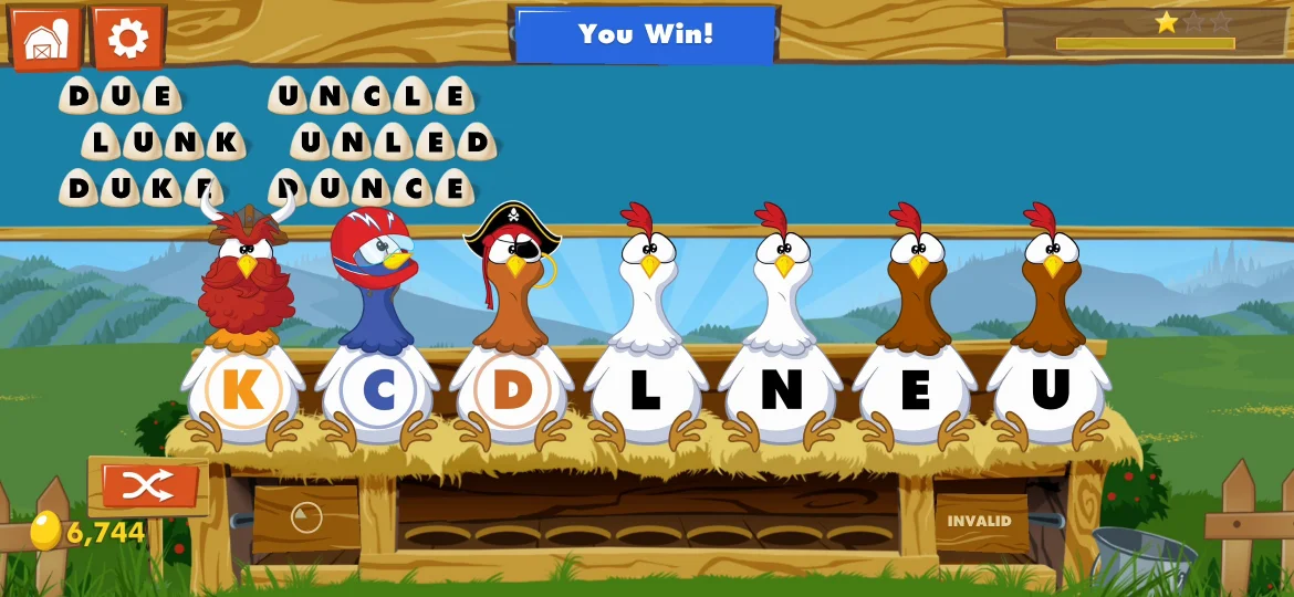 Chicktionary Level 34 answer