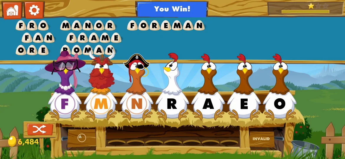 Chicktionary Level 39 answer
