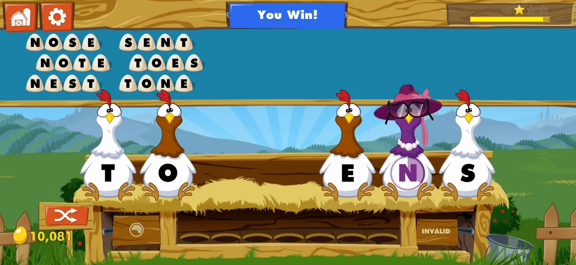 Chicktionary Level 8 answer