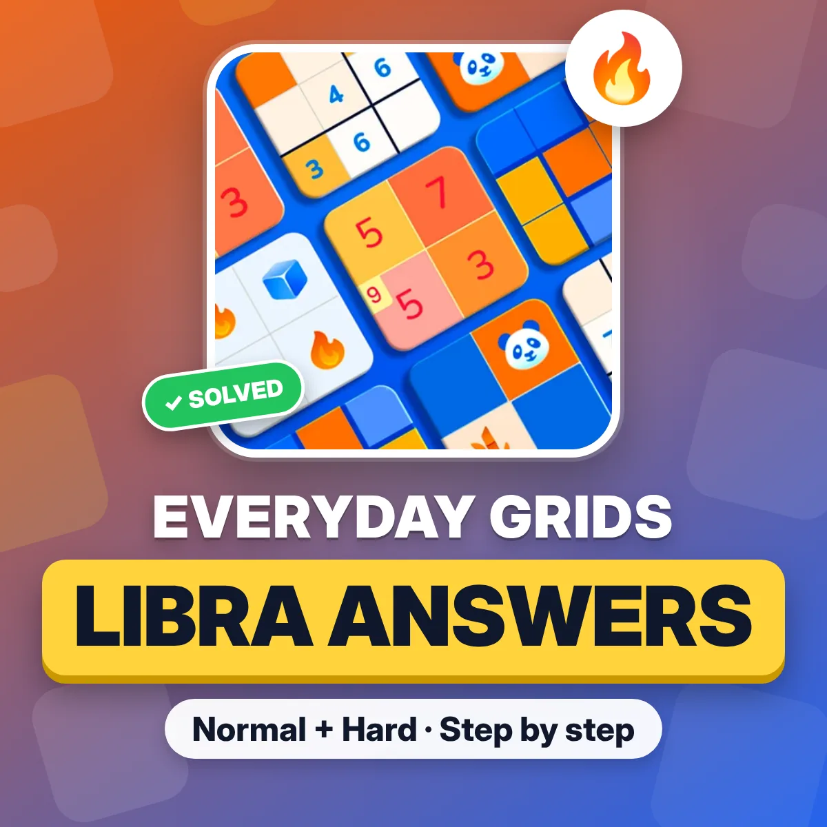Everyday Grids Libra answers and solutions August 2, 2025, Normal and Hard