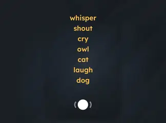 Game is Hard iPhone Level 63 Whisper, Shout, Cry, Owl, Cat, Laugh, Dog