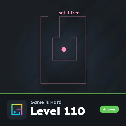 Game is Hard Level 110 Set It Free answer