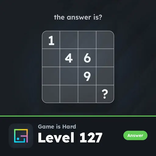 Game is Hard Level 127 The Answer Is? answer