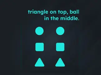 Game is Hard Level 157 Triangle on Top, Ball in the Middle