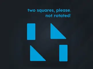 Game is Hard Level 210 Two Squares, Please. Not Rotated!