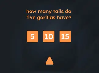Game is Hard Level 211 How Many Tails Do Five Gorillas Have?