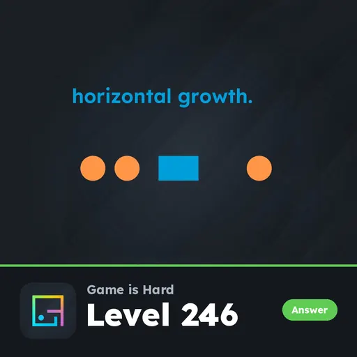 Game is Hard Level 246 Horizontal Growth answer