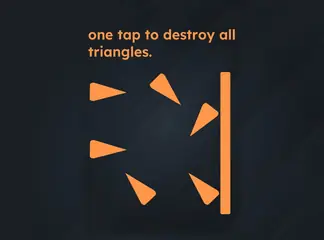 Game is Hard Level 25 One Tap to Destroy All Triangles