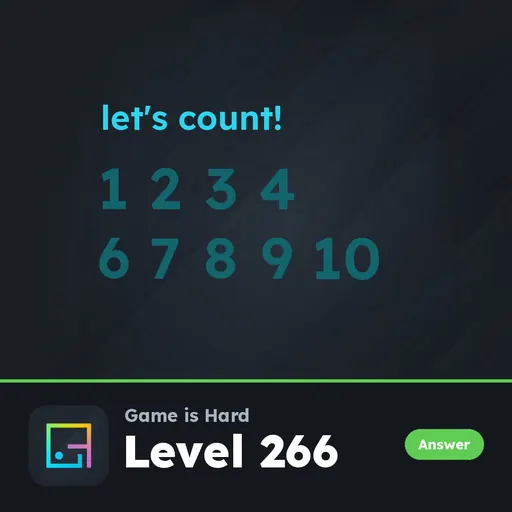 Game is Hard Level 266 Let’s Count! answer