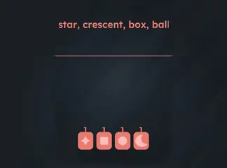 Game is Hard Level 62 Star, Crescent, Box, Ball