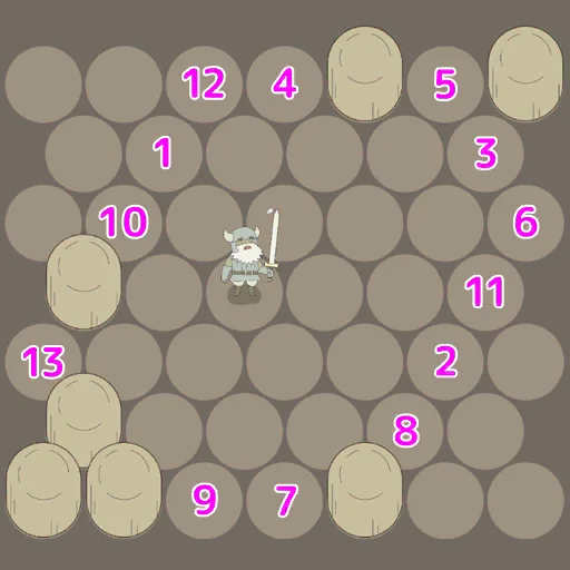 IQ Dungeon 2 Level 118 hint picture for Catch Bruno the Dwarf!