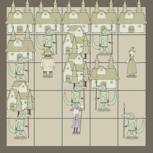 IQ Dungeon 2 Level 40 hint picture for Defeat All Enemies!