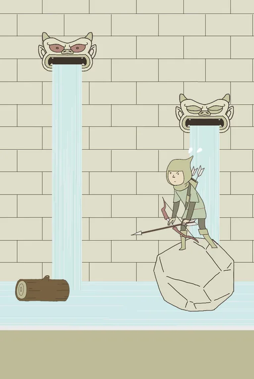IQ Dungeon Level 25 Stop the Water! answer and solution