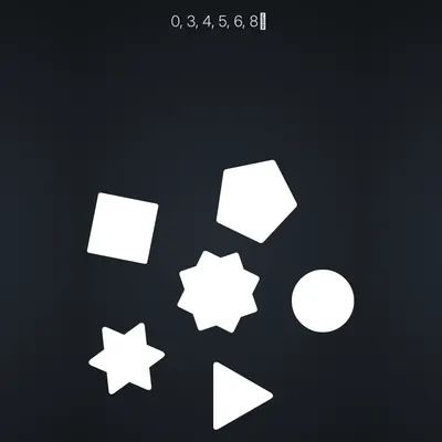Think Harder level 15 puzzle: 0, 3, 4, 5, 6, 8