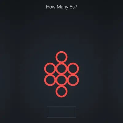 Think Harder level 18 puzzle: How Many 8s?