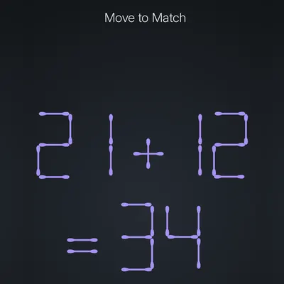 Think Harder level 19 puzzle: Move to Match