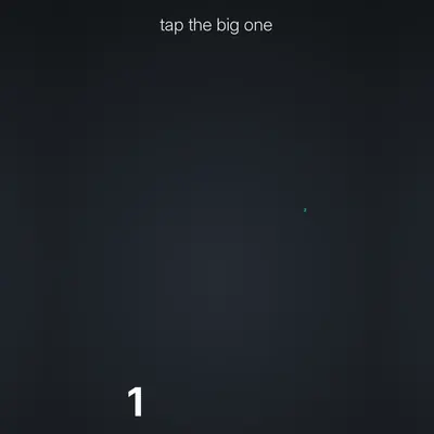 Think Harder level 25 puzzle: Tap the big one