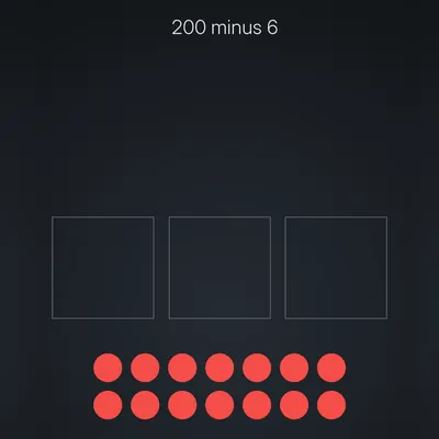 Think Harder level 39 puzzle: 200 minus 6