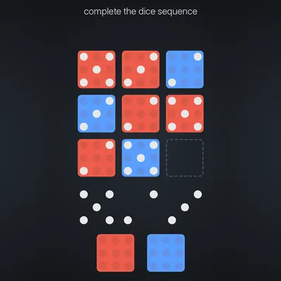 Think Harder level 42 puzzle: Complete the dice sequence