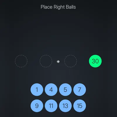 Think Harder level 43 puzzle: Place Right Balls