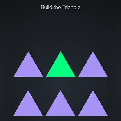 Think Harder level 48 puzzle: Build the Triangle