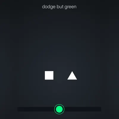 Think Harder level 54 puzzle: Dodge but green