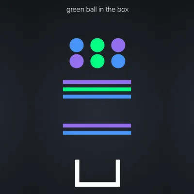 Think Harder level 56 puzzle: Green ball in the box