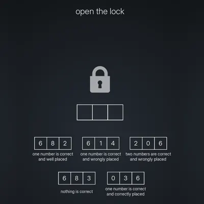 Think Harder level 58 puzzle: Open the lock