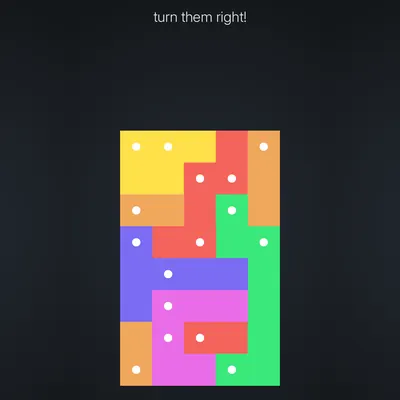Think Harder level 64 puzzle: Turn them right!