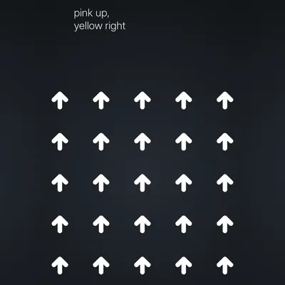 Think Harder level 71 puzzle: Pink up, yellow right