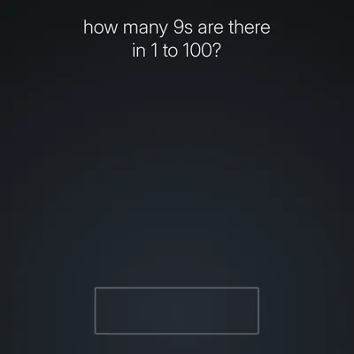 Think Harder level 75 puzzle: How many 9s are there in 1 to 100?
